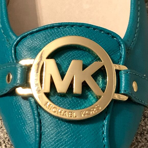 Michael Kors Womens Shoes Green Fulton Moccasins Flats 7 Leather Upper Slip On - Picture 4 of 15